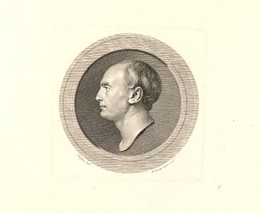 Robert Strange, autoportrait gravé d'après Jean-Baptiste Greuze