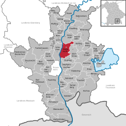 Läget för Vogtareuth i Landkreis Rosenheim