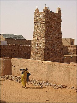 Mosquée de Chinguetti, ville classée au Patrimoine Mondial de l'UNESCO.