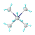 One of four rotamers of Mo(CH3)5.