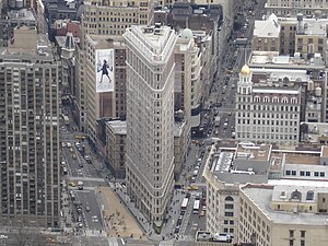 El Flatiron vistu dende'l Empire State Building en 2010.