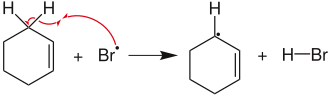 H-Abstraktion der Wohl-Ziegler-Reaktion