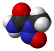 Spacefill model of N-nitroso-N-methylurea