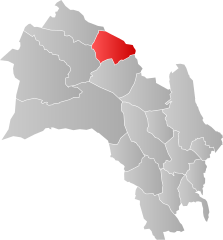 Lage der Kommune in der Provinz Buskerud