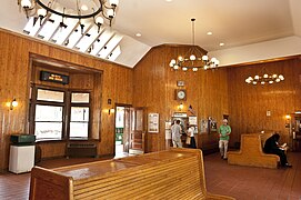 The waiting room and ticket office