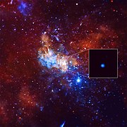 De detectie van een ongewoon intense röntgenstraal van Sagittarius A*.