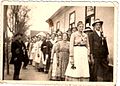 A group of Banat Swabians in 1940, celebrating 'Kirchweih' (or 'Kerwei' in their local dialect)[53]