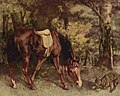 Gustave Courbet - Cavalo na floresta, 1863.