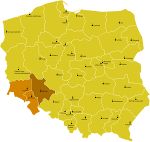 Karte der Kirchenprovinz Breslau