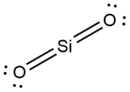 Struttura di Lewis del composto considerando la singola molecola in fase gas.