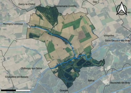 Carte orhophotogrammétrique de la commune.