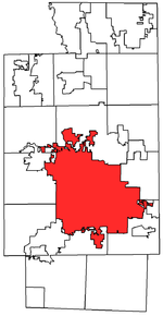 Geografska lega v okrožju Summit, Ohio, ZDA