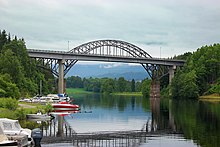 Straßenbrücke über den Telemarkkanal