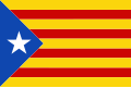 Estelada con el triángulo azul y la estrella blanca.