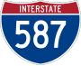 Interstate 587 marker