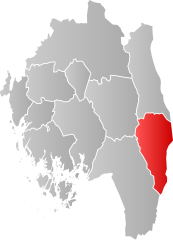 Lage der Kommune in der Provinz Østfold