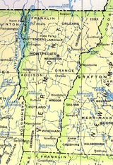 Carte du Vermont.