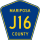 County Road J16 marker