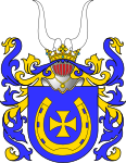 Coat of arms of Kościeleski family from Greater Poland and Silesia, 17th century (According to Urski)