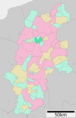 Location of Chikuhoku in Nagano Prefecture