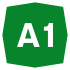 A1 motorway shield}}