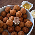 بيتر بالن are small snacks similar to the larger kroketten and are usually served with mustard