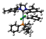 Molecuulmodel van Grubbs' katalysator - 2e generatie