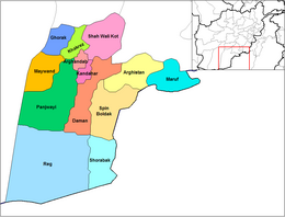 Panjwaye en de overige districten van Kandahar