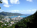 Udsigtsbillede over byen Road Town på Tortola.