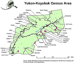 Kaart van Yukon-Koyukuk Census Area