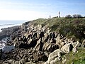 Les falaises à l'est de la Pointe Saint-Mathieu en allant vers les Rospects.