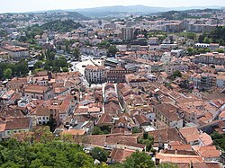 Downtown Leiria seen from its castle.