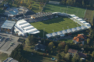 Luftbild des Stadions