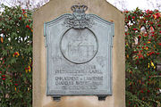 This memorial plaque to the first Glacis chapel (1628-1796) stood at the entrance until the start of the construction works for the tramway