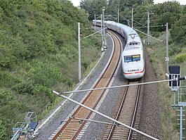 An ICE train on the Weddel loop