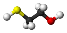 Ball and stick model of 2-mercaptoethanol