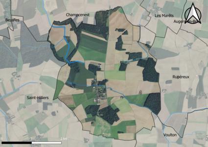 Carte orhophotogrammétrique de la commune.