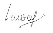 signature d'Angelo Lauret