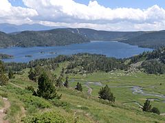 Vue générale avec la vallée de la Grave