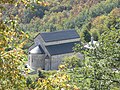 Piva Monastery main church from a distance.