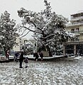 Η πλατεία Μεταμορφώσεως στο Μοσχάτο.