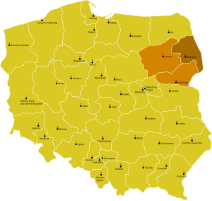 Karte der Kirchenprovinz Białystok