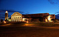 The arena at night