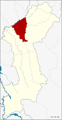 แผนที่จังหวัดลำพูน เน้นอำเภอป่าซาง