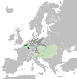 Austrian Netherlands: історичні кордони на карті