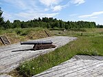 Några av skansens återinsatta kanoner.