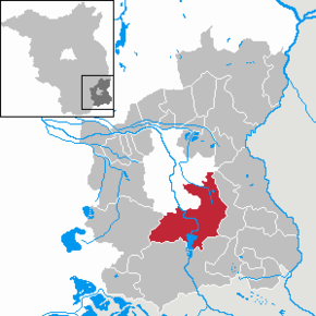 Poziția Neuhausen/Spree pe harta districtului Spree-Neiße