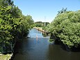 Der Kanal und das ehemalige Kraftwerksgelände (rechts) im Jahr 2011