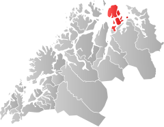 Lage der Kommune in der Provinz Troms