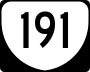 State Route 191 marker